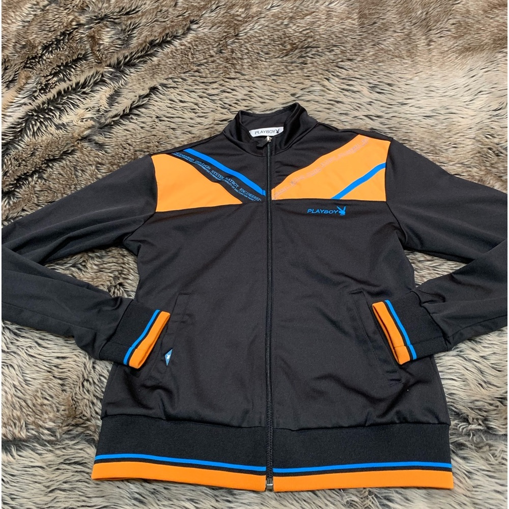 Playboy 90's Style Full zip up track jacket size M Y2k